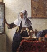 VERMEER VAN DELFT, Jan, Young Woman with a Water Jug wer